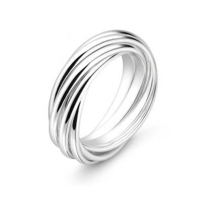 Ring Silver Interlaced Rings semainier