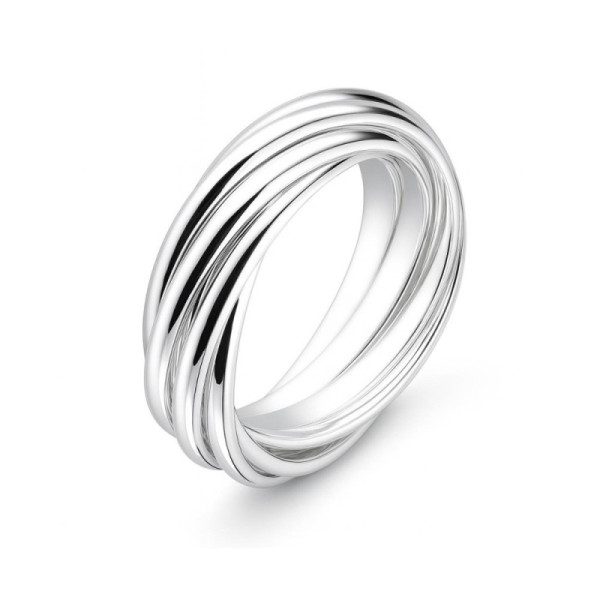 Ring Silver Interlaced Rings semainier