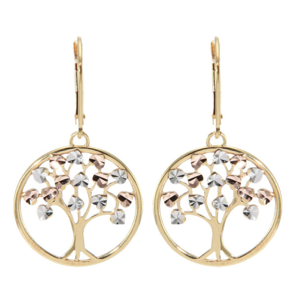 Earrings sleeper Tree of Life 3 golds 375