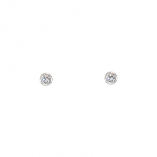 Earrings Silver Zirconia 2mm Set Clos