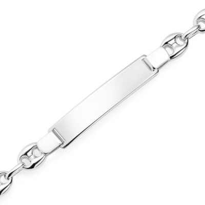 ID Bracelet Grains Cafe Silver 20cm
