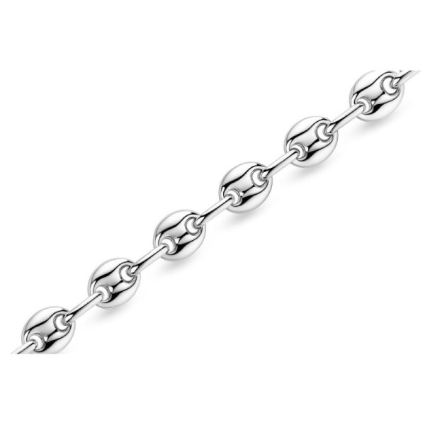 Bracelet Silver Grains cafe 5.6mm - 19cm