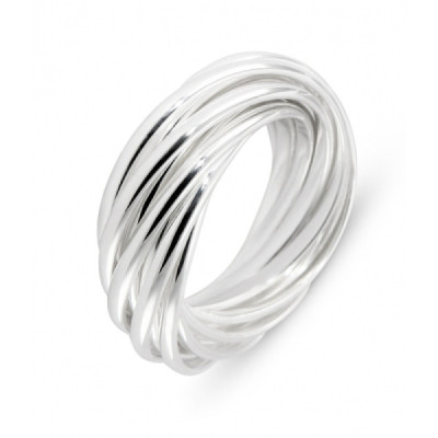 Ring Silver Interlaced Rings