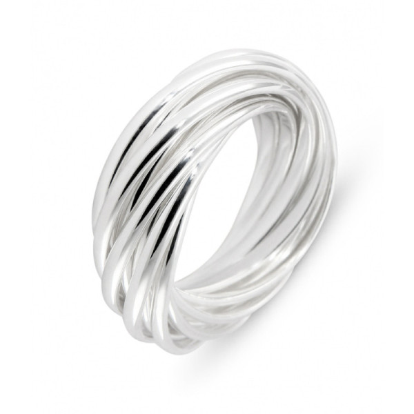Ring Silver Interlaced Rings