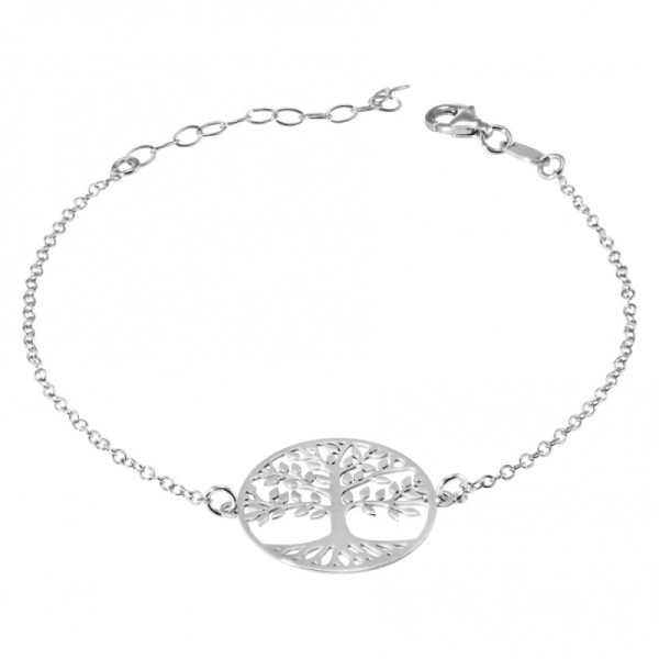 Bracelet silver rhodium-plated arbre vie 20mm