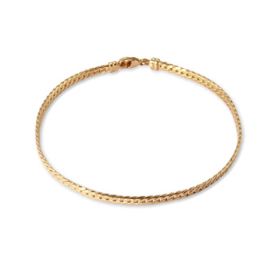 Bracelet Maille Anglaise 3mm x 18cm Yellow Gold 750