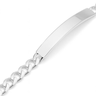 ID Bracelet Mixte in Silver 5.8mm x 18cm