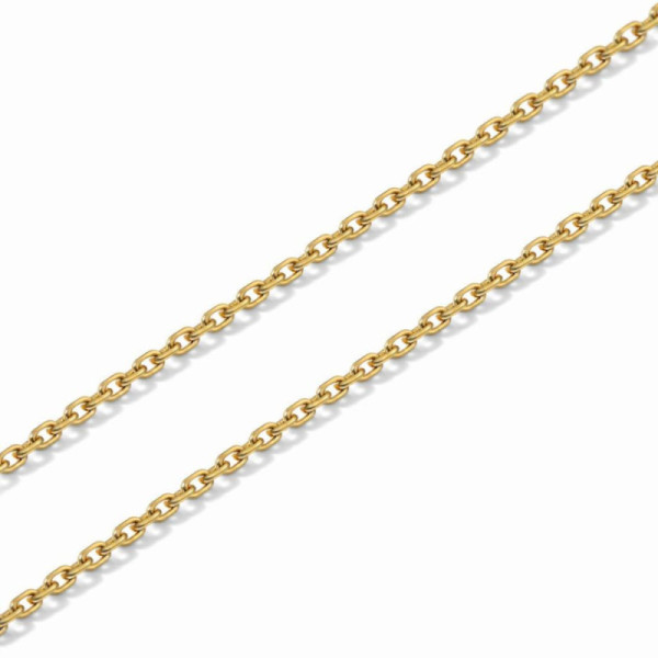 Chaine Yellow Gold 375 maille forcat 1.4mm - 55cm