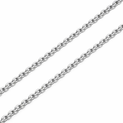 Chaine White Gold 375 maille forcat 1mm - 45cm
