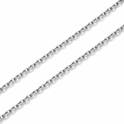 Chaine White Gold 375 maille forcat 1.2mm - 45cm