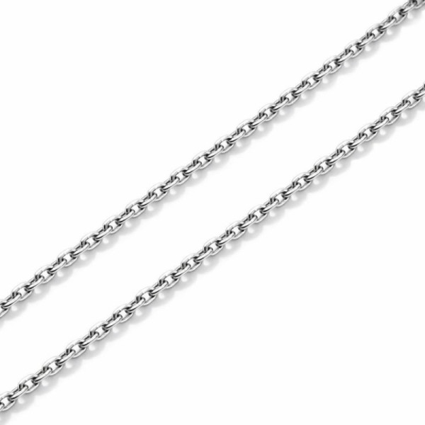 Chaine White Gold 375 maille forcat 1.2mm - 45cm