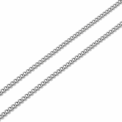 Chaine White Gold 750 Maille ID Bracelet 1.2mm - 45cm