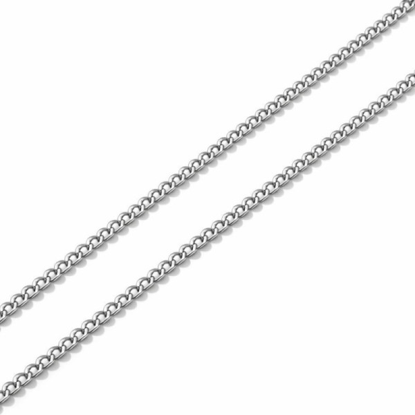 Chaine White Gold 750 Maille ID Bracelet 1.2mm - 45cm