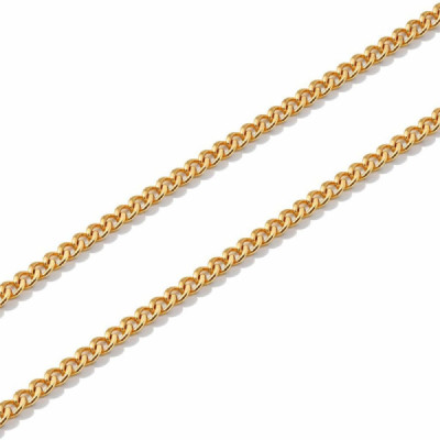 Chaine Yellow Gold 750 maille gourmette 1.6mm - 50cm