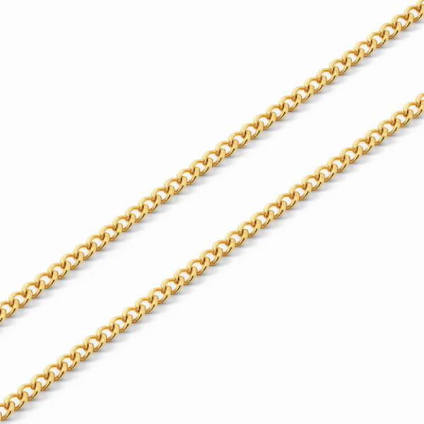Chaine Yellow Gold 375 maille gourmette 1.2mm - 40cm
