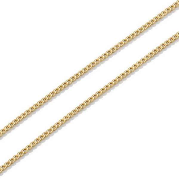 Chaine Yellow Gold 375 maille gourmette 1mm - 45cm