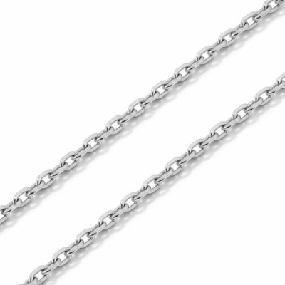 Chaine White Gold 375 maille forcat 1.6mm - 45cm