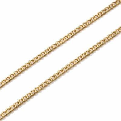 Chaine Yellow Gold 375 maille gourmette 1.4mm - 45cm