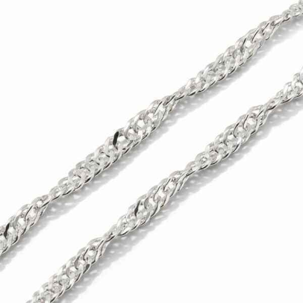 Chaine Silver Maille Singapour 2.4mm - 45cm