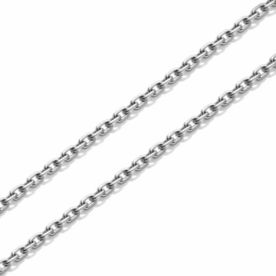 Chaine White Gold 750 maille Forcat 1mm - 45cm