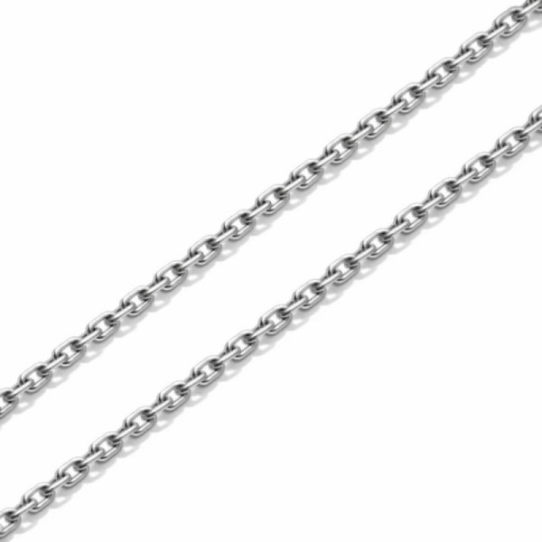 Chaine White Gold 750 maille Forcat 1mm - 45cm