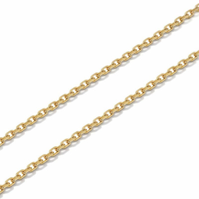 Chaine Yellow Gold 375 maille forcat 1.4mm - 60cm