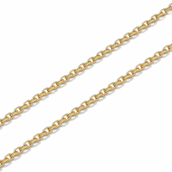 Chaine Yellow Gold 375 maille forcat 1.4mm - 60cm