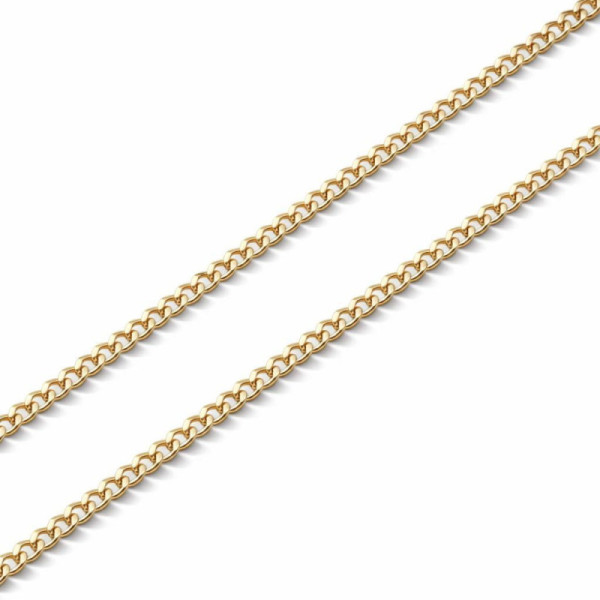 Chaine Yellow Gold 375 maille gourmette 1.4mm - 50cm