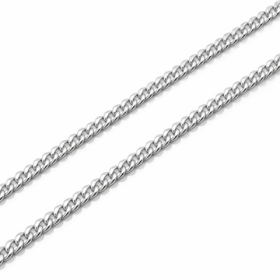 Chaine Silver Maille ID Bracelet 1.6mm - 70cm