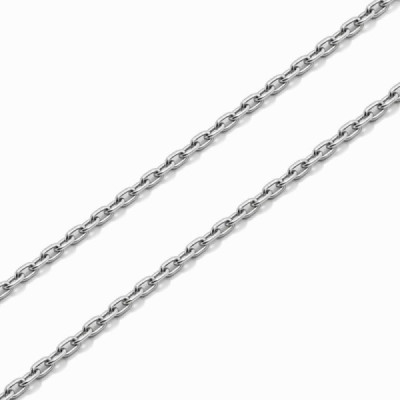 Chaine White Gold 375 maille forcat 1.2mm - 40cm