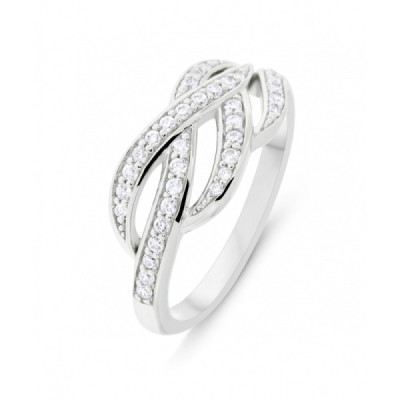 Ring in Silver 925 rhodium-plated and Zirconia