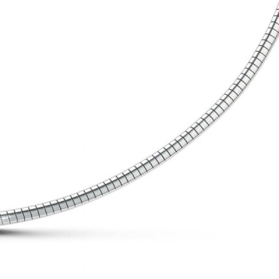 Necklace cable Silver 925 - Maille omega 2mm - 40cm