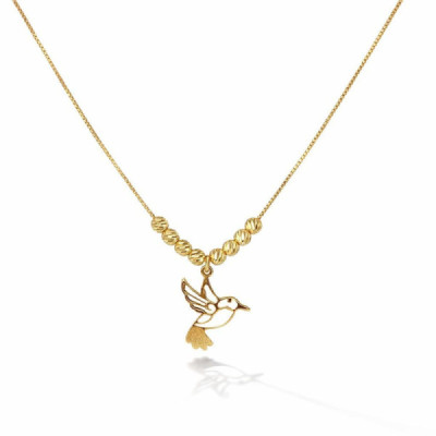 Necklace Silver 925 gold-plated Colibri