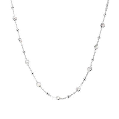 Necklace Silver Rhodium-Plated Zirconia