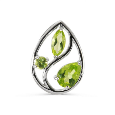 Pendant Arbre Vie Silver and Peridot