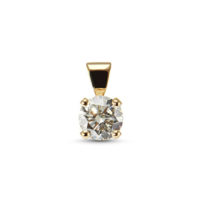 Pendant Solitaire Diamond 0.70 Carat Yellow Gold 750