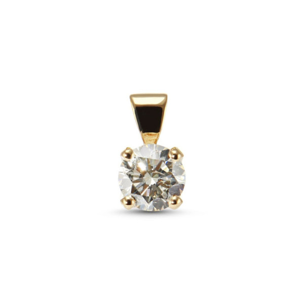 Pendant Solitaire Diamond 0.70 Carat Yellow Gold 750