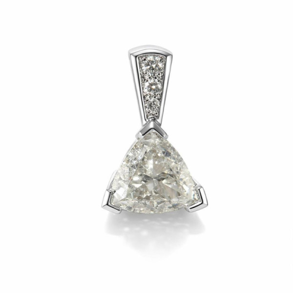 Pendant White Gold 750 Diamond Trillion