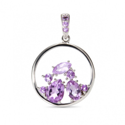Pendant Silver Amethyst