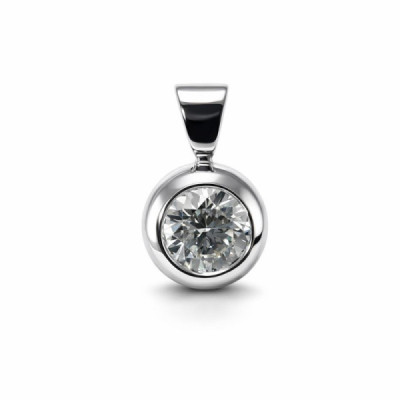 Pendant White Gold 750 Diamond Set Clos