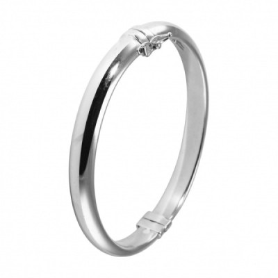 Bracelet Bangle Silver 925 Demi Bangle 8x4mm