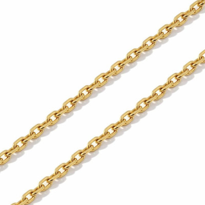 Chaine Yellow Gold 375 maille forcat 1.6mm - 45cm