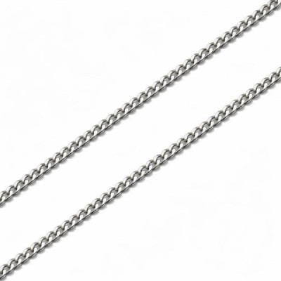Chaine White Gold 750 Maille ID Bracelet 1.0mm - 45cm