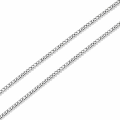 Chaine White Gold 375 maille gourmette 1mm - 40cm