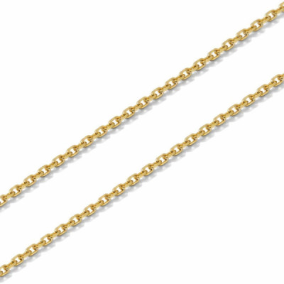 Chaine Yellow Gold 375 maille forcat 1mm - 40cm