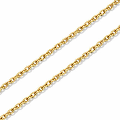 Chaine Yellow Gold 375 maille forcat 1.4mm - 50cm