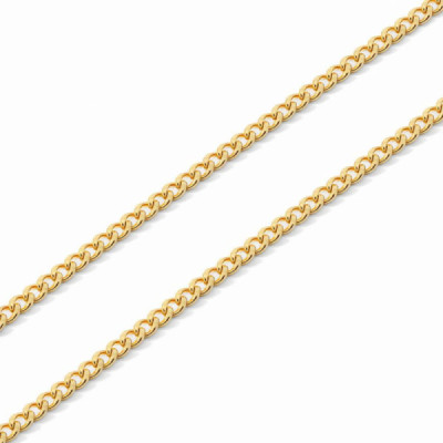 Chaine Yellow Gold 375 maille gourmette 1.2mm - 45cm