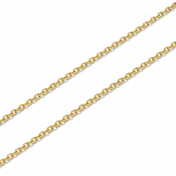 Chaine Yellow Gold 375 maille forcat 1mm - 45cm
