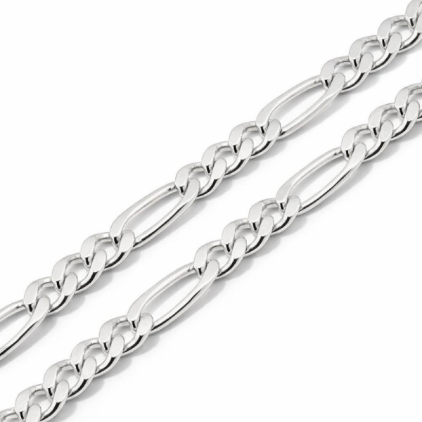 Chaine Silver Men maille Figaro - 3.7mm - 50cm