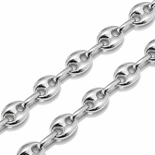 Necklace Silver Grains cafe 7.1mm x 50cm